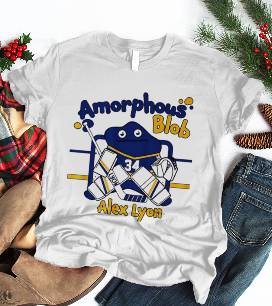 Buffalo Hockey Amorphous Blob Alex Lyon 34 T-Shirt