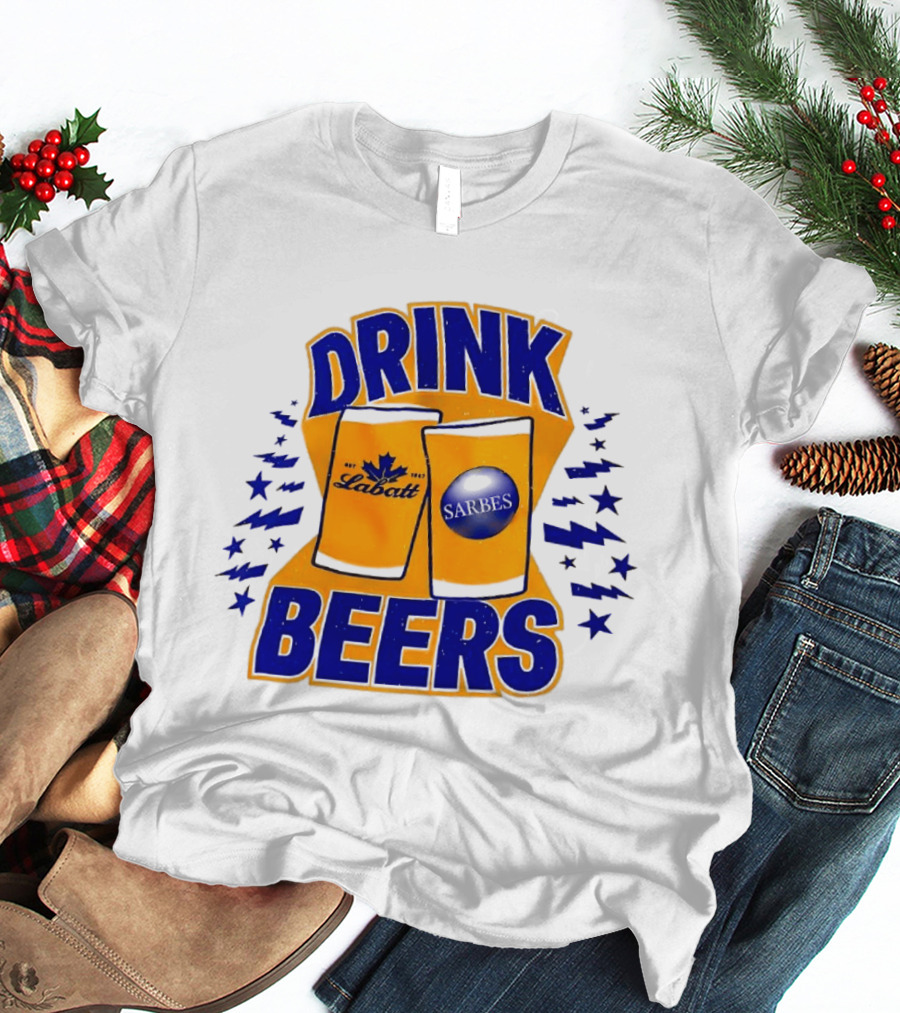 Buffalo Sabres Labatt Drink Beers Electric Stars T-Shirt