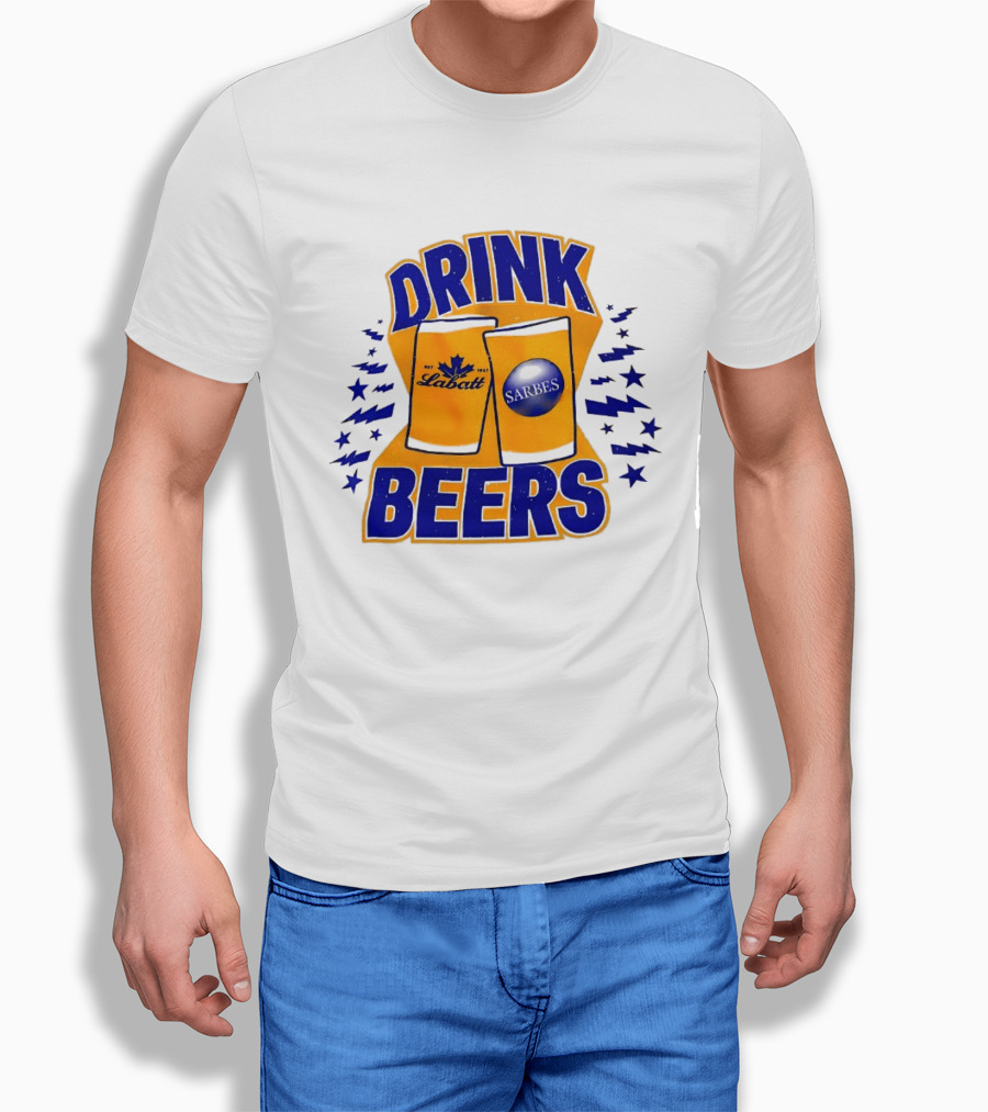 Buffalo Sabres Labatt Drink Beers Electric Stars T-Shirt