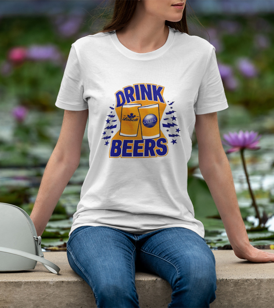 Buffalo Sabres Labatt Drink Beers Electric Stars T-Shirt