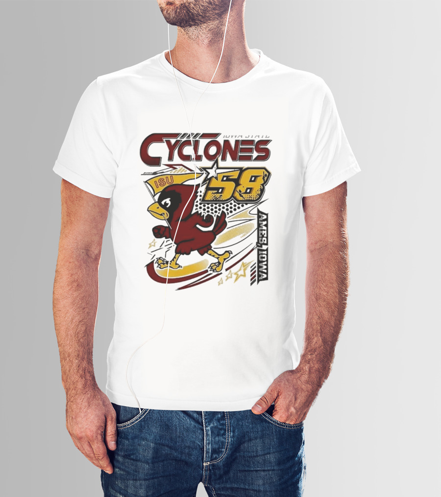 Cyclones ISU Racing Cy 58 Comfort Colors 90s T-Shirt