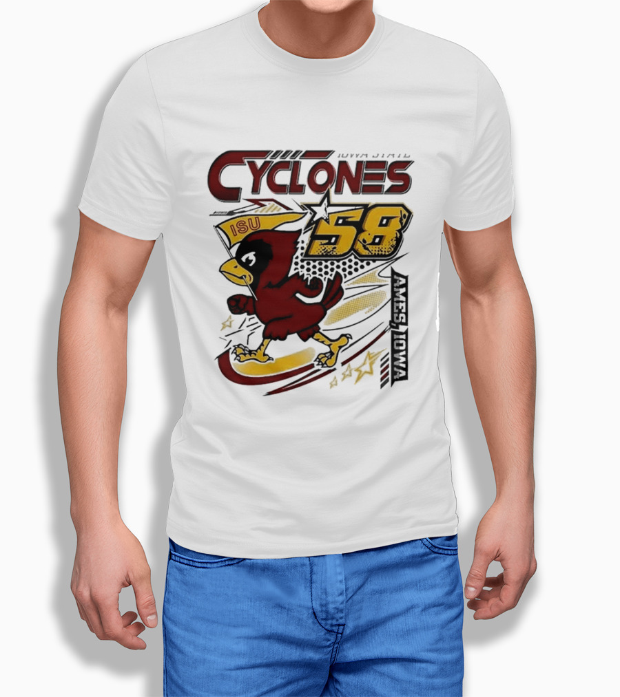 Cyclones ISU Racing Cy 58 Comfort Colors 90s T-Shirt