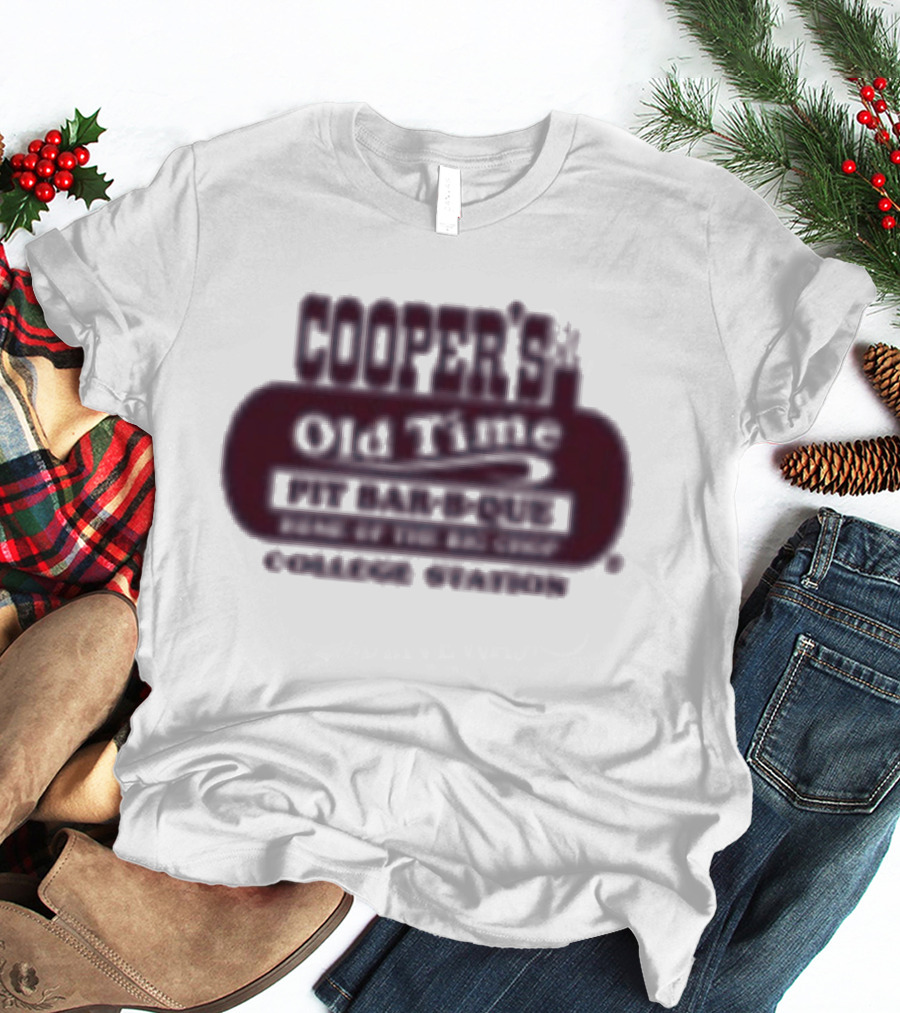 Cooper's Old Time Pit Bar B Que Home Of The Big Chop College Station Texas T-Shirt