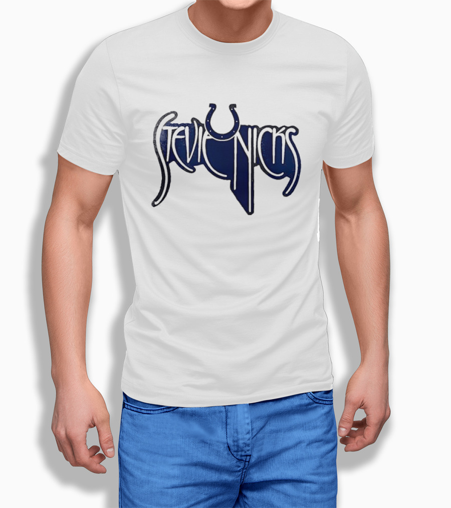 Indianapolis Colts Stevie Nicks Don't Be A Lady Colts Horseshoe T-Shirt