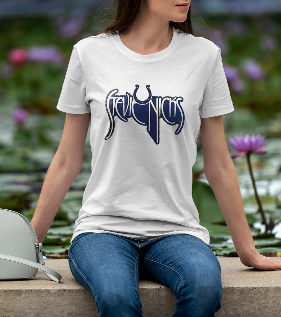 Indianapolis Colts Stevie Nicks Don't Be A Lady Colts Horseshoe T-Shirt