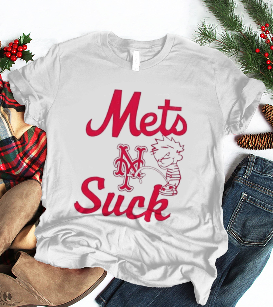 Mets Suck Peeing New York Baseball Fan Humor T-Shirt