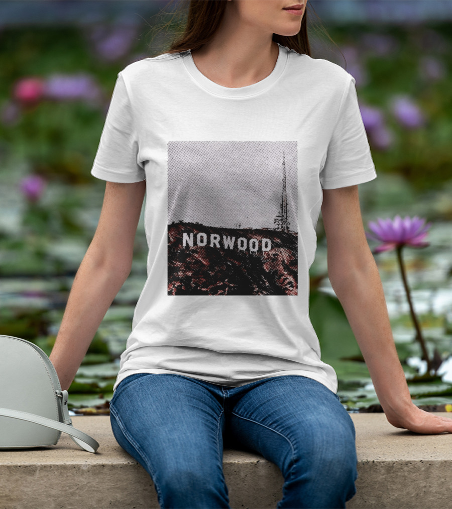 Norwood Hills Sign Parody Hollywood Hills T-Shirt