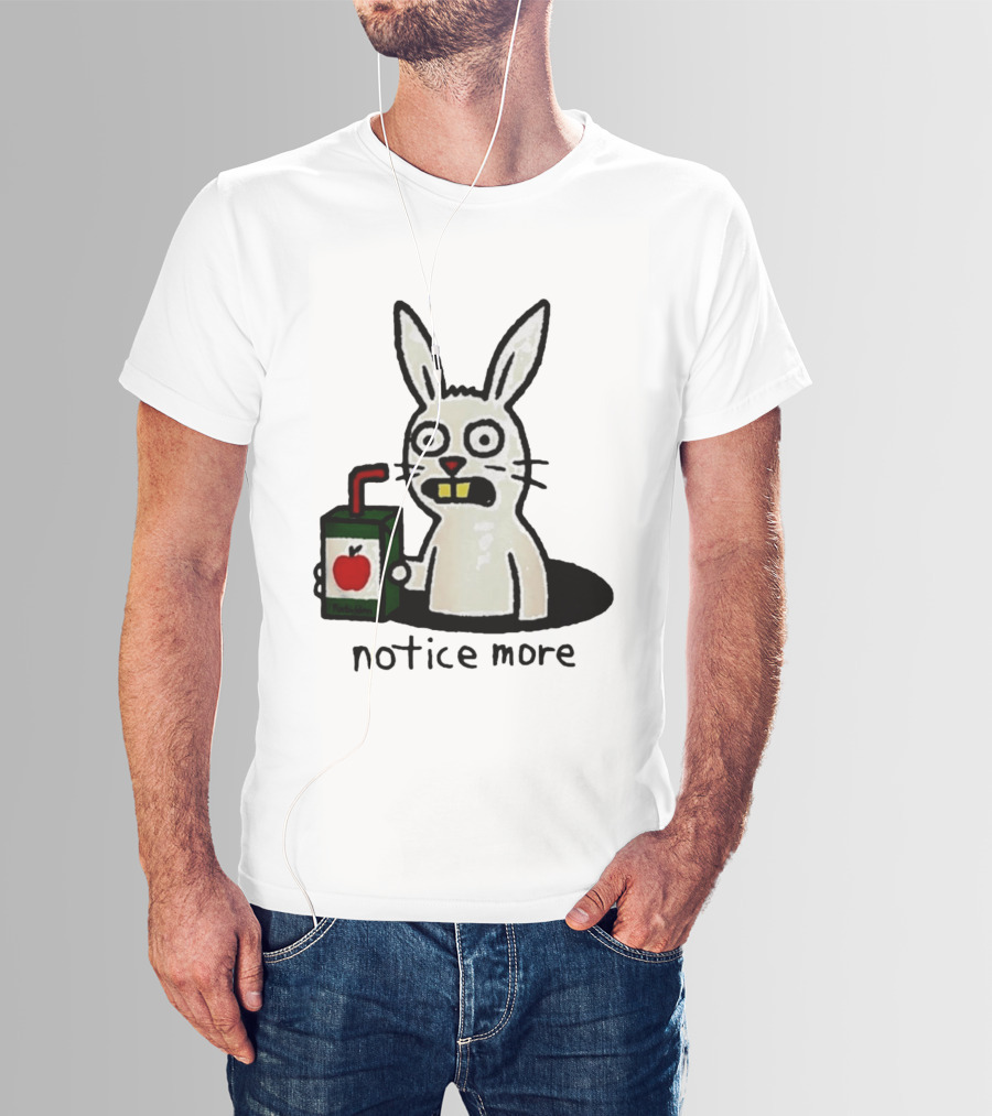 Notice Forbidden Apple Juice Box Bunny T-Shirt