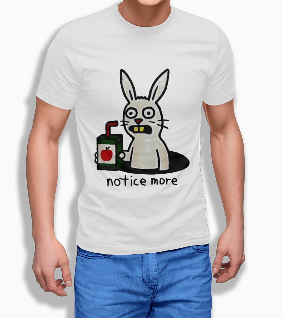 Notice Forbidden Apple Juice Box Bunny T-Shirt