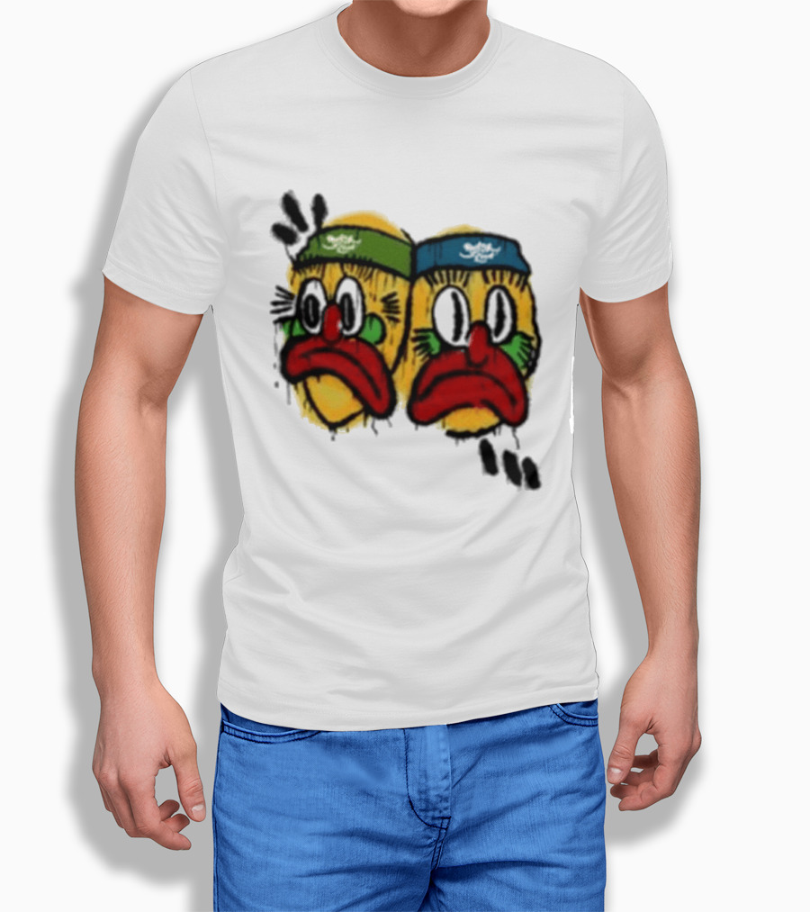 Rolling Loud RL X RL Slawn Jester Two Sad Faces Headbands T-Shirt