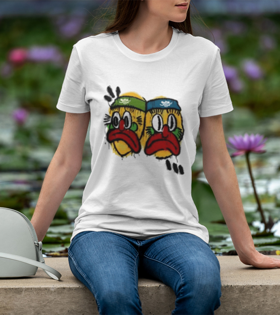 Rolling Loud RL X RL Slawn Jester Two Sad Faces Headbands T-Shirt