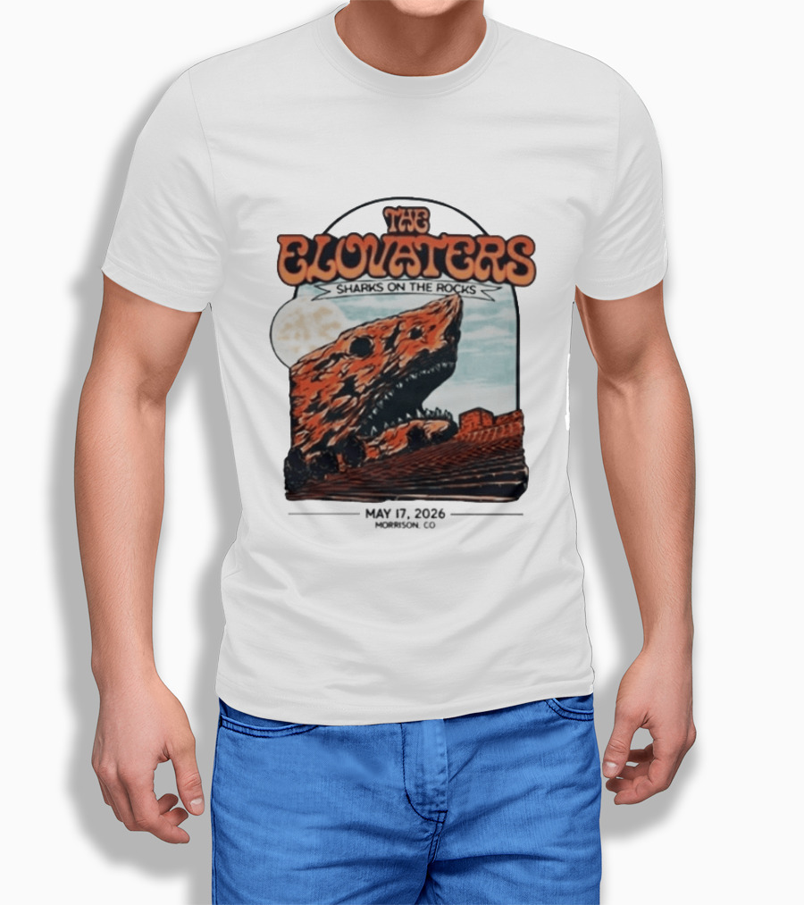 The Elovaters Sharks On The Rocks Red Rocks Amphitheatre 5 17 26 T-Shirt