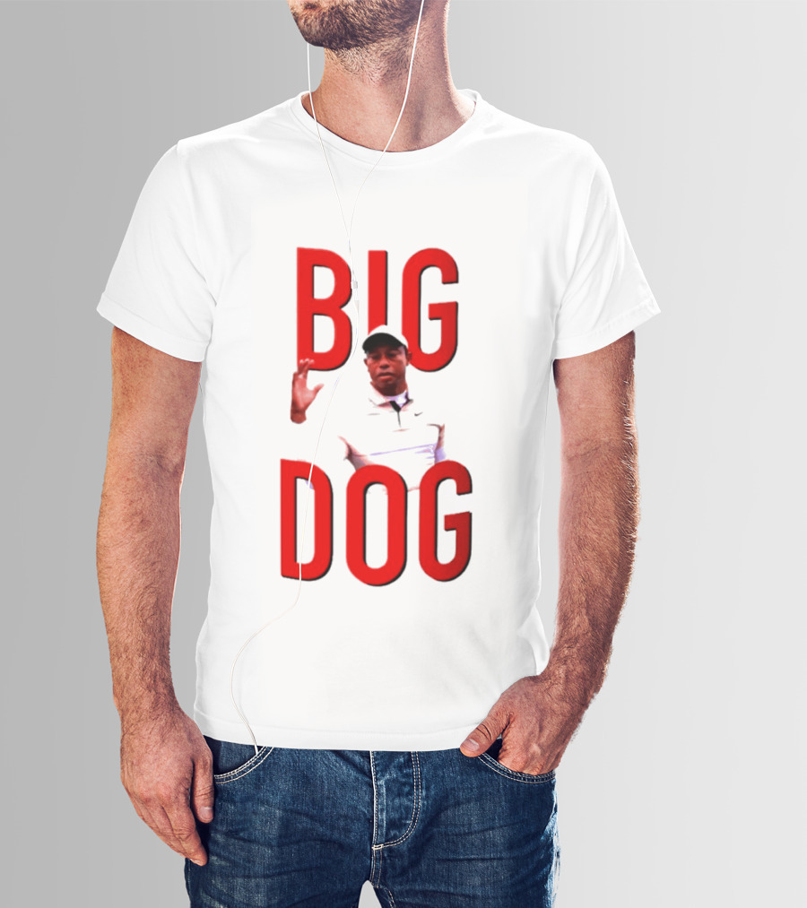 Tiger Woods Big Dog Meme Red Text Sports T-Shirt