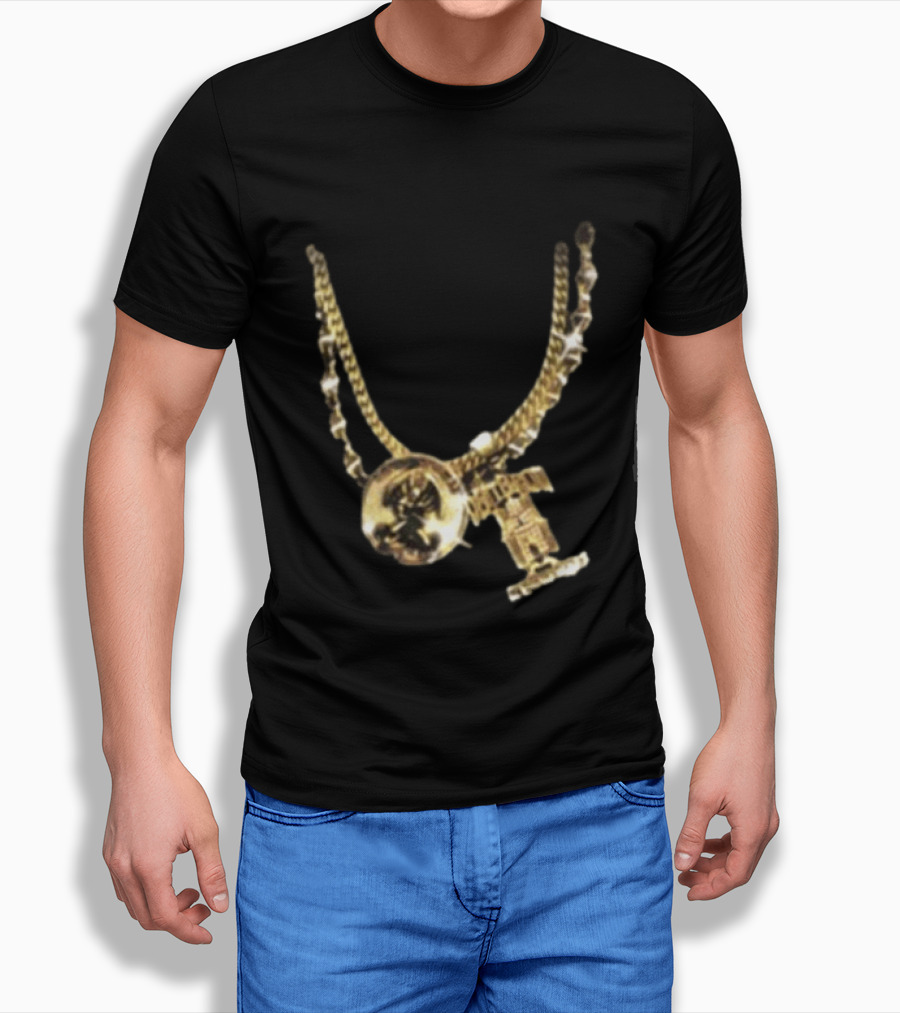 2Pac Gold Necklace Iconic Hip Hop Jewelry T-Shirt