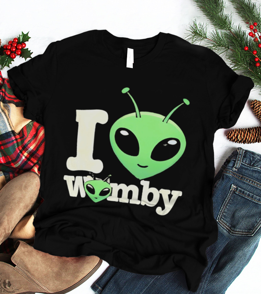 I Love Womby Aliens Victor Wembanyama San Antonio Spurs Basketball T-Shirt