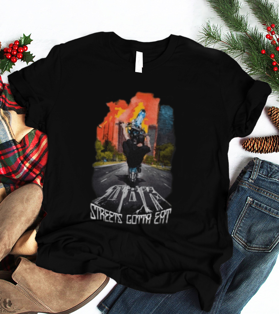 Dirt Bike Kidz Streets Gotta Eat Urban Rider Scene T-Shirt