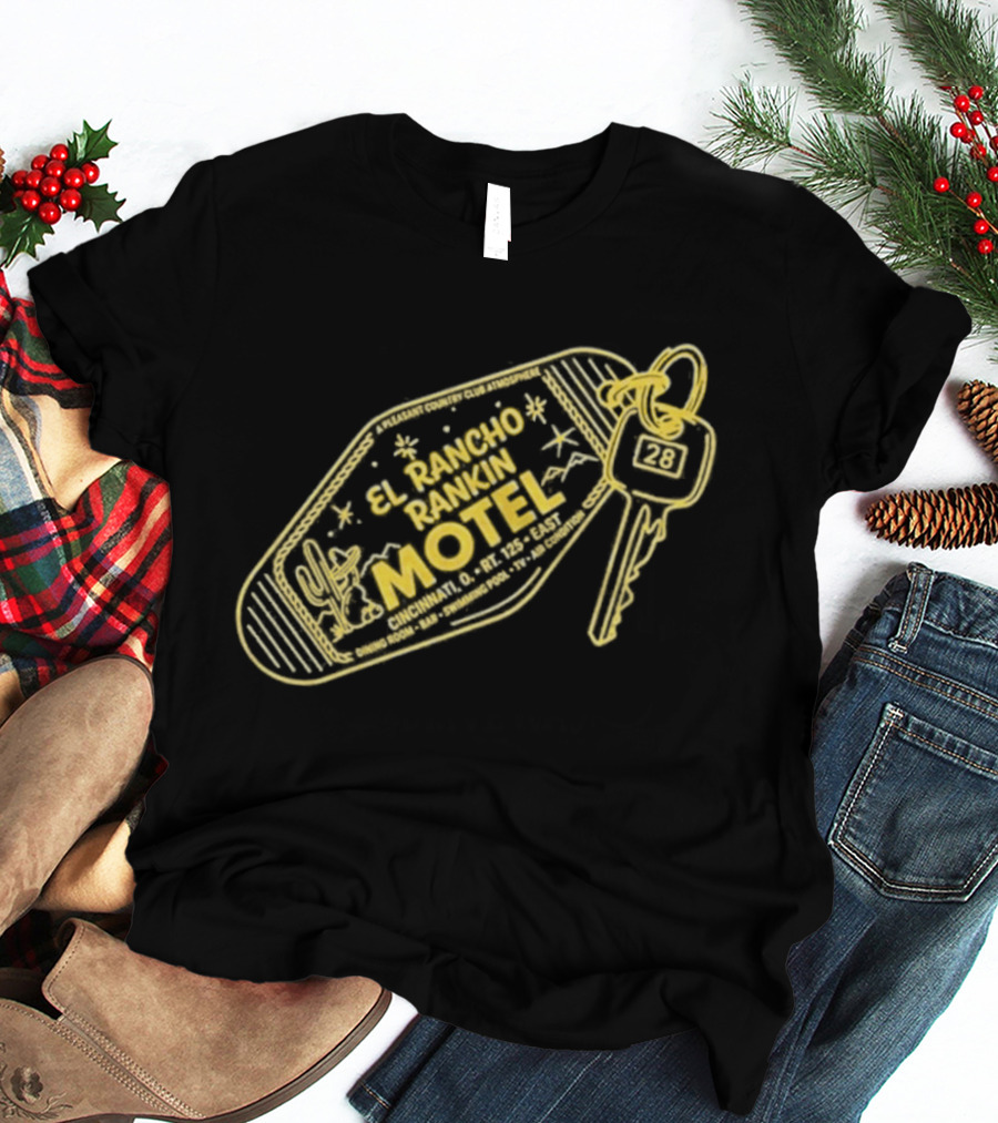 El Rancho Rankin Motel Key Fob Vintage Room 28 Cactus T-Shirt