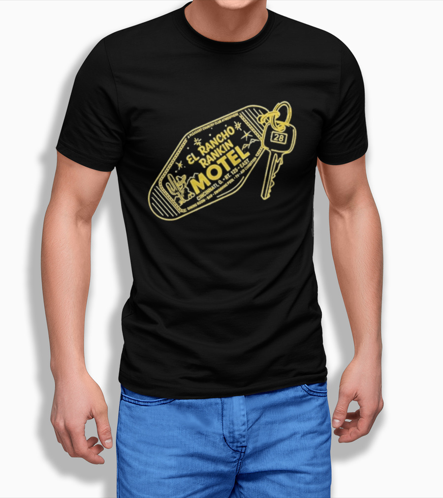 El Rancho Rankin Motel Key Fob Vintage Room 28 Cactus T-Shirt