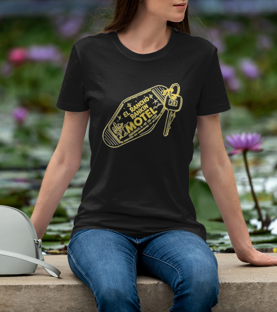 El Rancho Rankin Motel Key Fob Vintage Room 28 Cactus T-Shirt