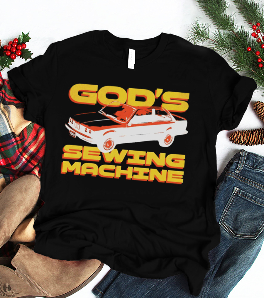 God's Sewing Machine BMW E3 Iconic Car T-Shirt