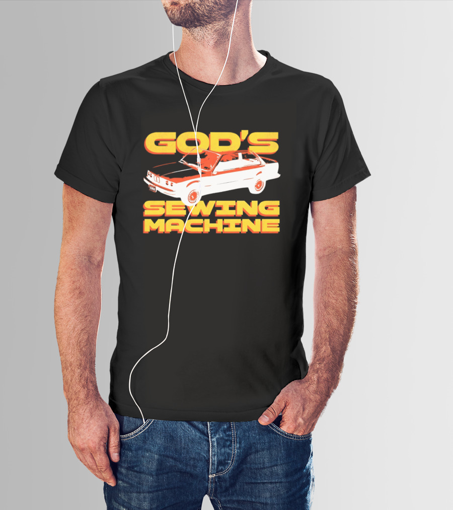 God's Sewing Machine BMW E3 Iconic Car T-Shirt