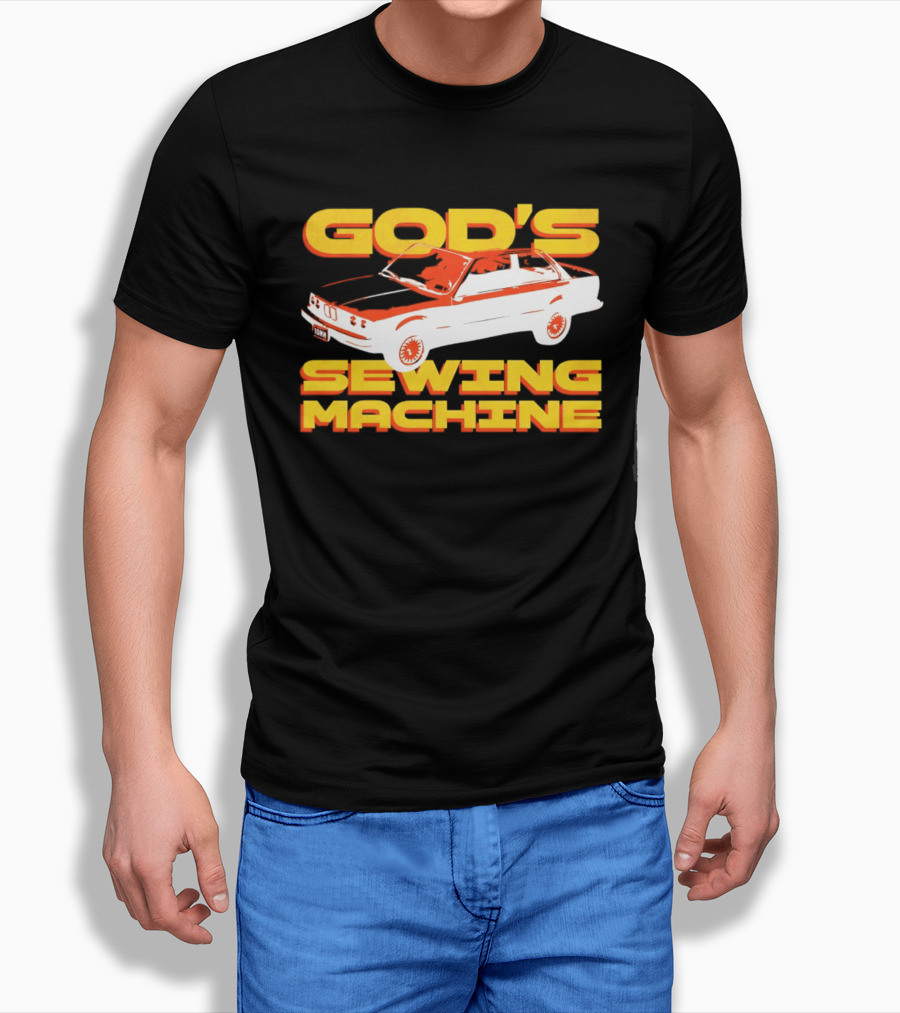 God's Sewing Machine BMW E3 Iconic Car T-Shirt