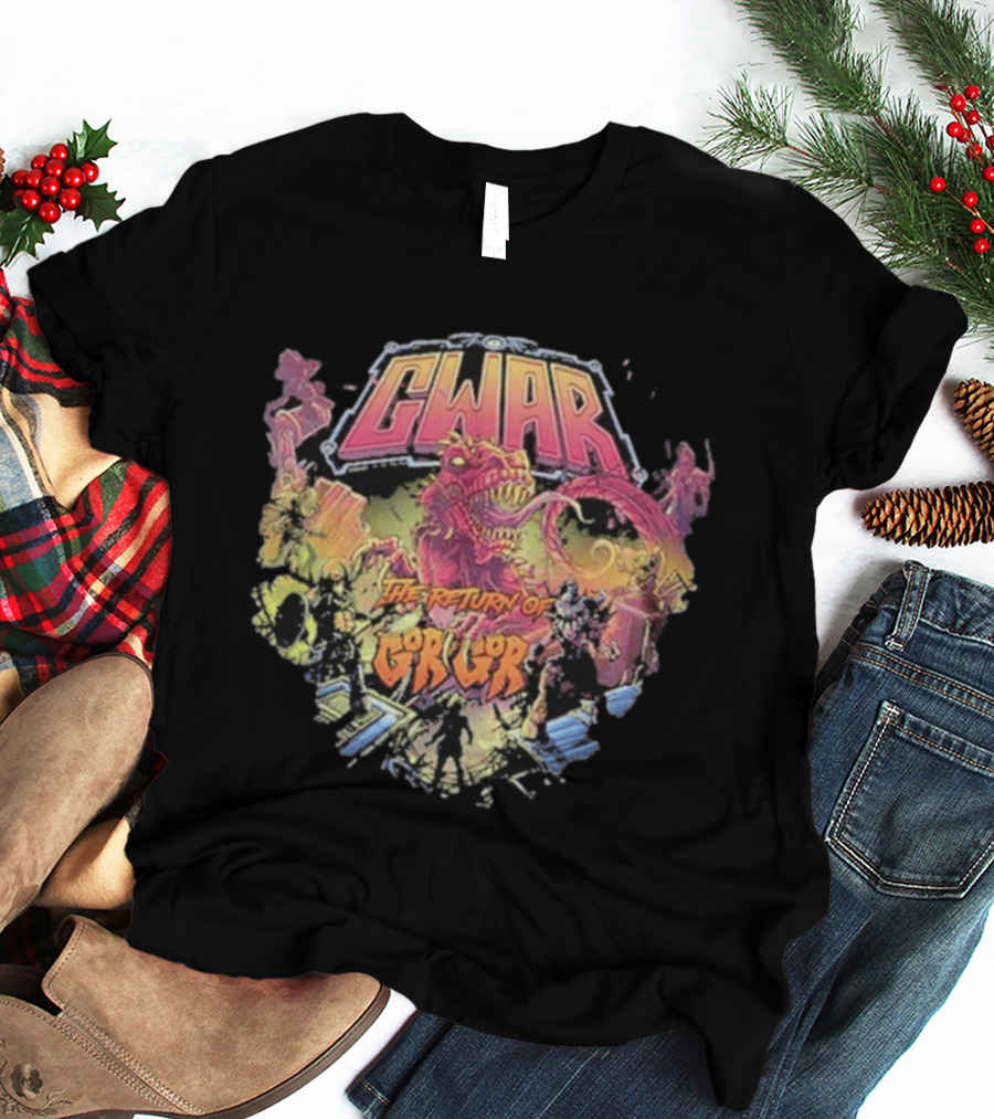Gwar The Return Of Gor Gor Dinosaur Retro Band T-Shirt