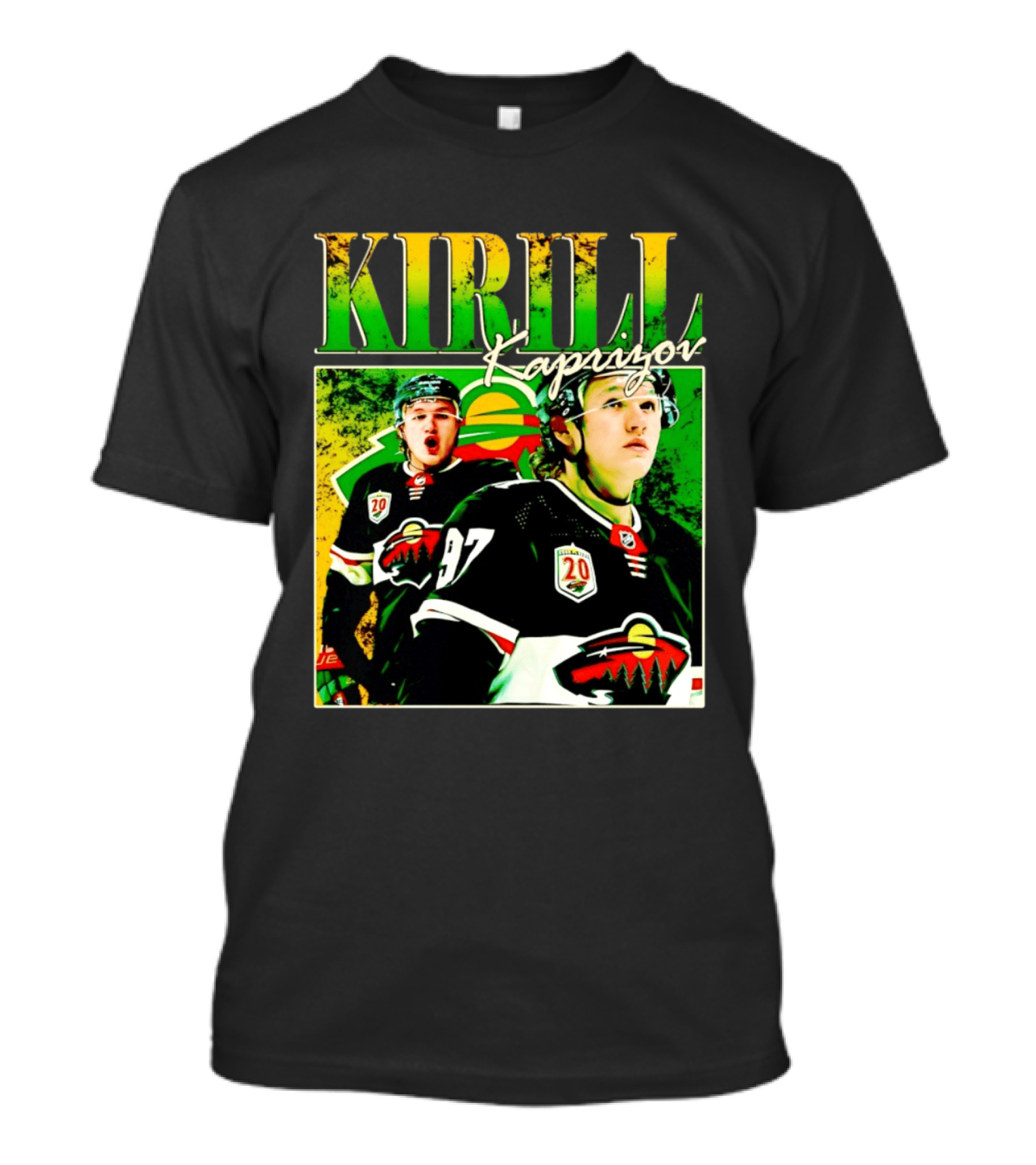 Kirill Kaprizov Minnesota Wild NHL Hockey Player With 20th Anniversary T-Shirt