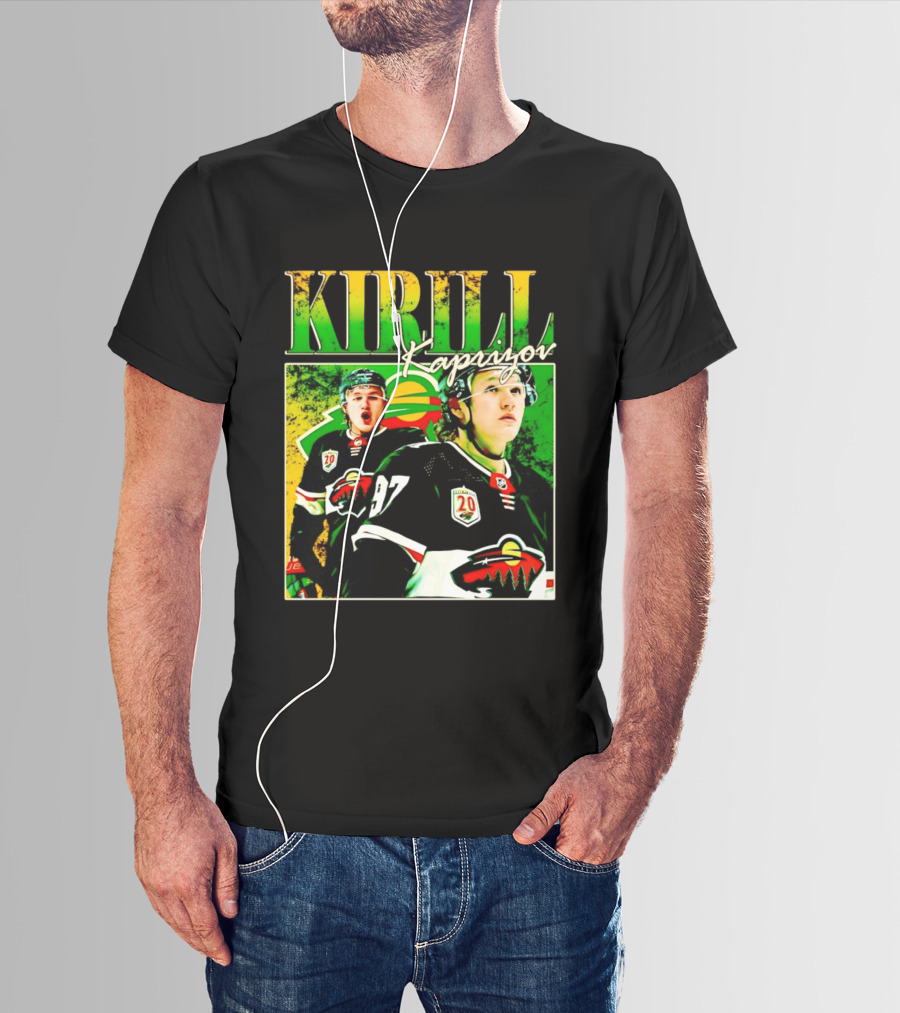 Kirill Kaprizov Minnesota Wild NHL Hockey Player With 20th Anniversary T-Shirt