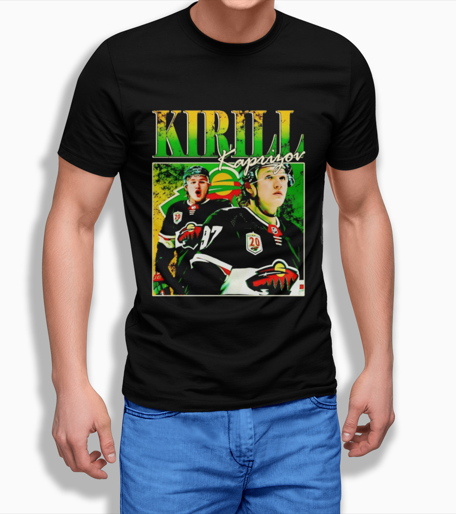 Kirill Kaprizov Minnesota Wild NHL Hockey Player With 20th Anniversary T-Shirt