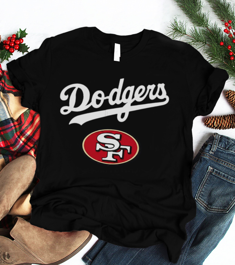 Dodgers SF Baseball Jersey Los Angeles San Francisco 49ers T-Shirt