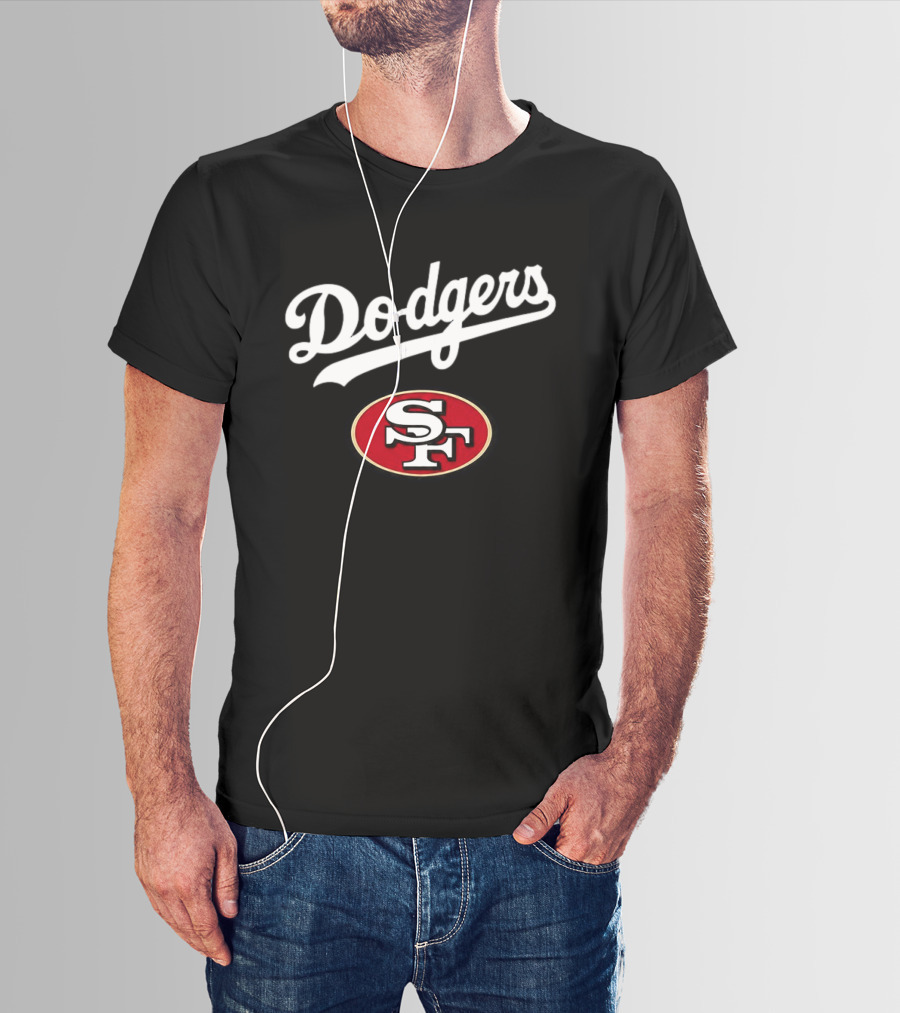 Dodgers SF Baseball Jersey Los Angeles San Francisco 49ers T-Shirt