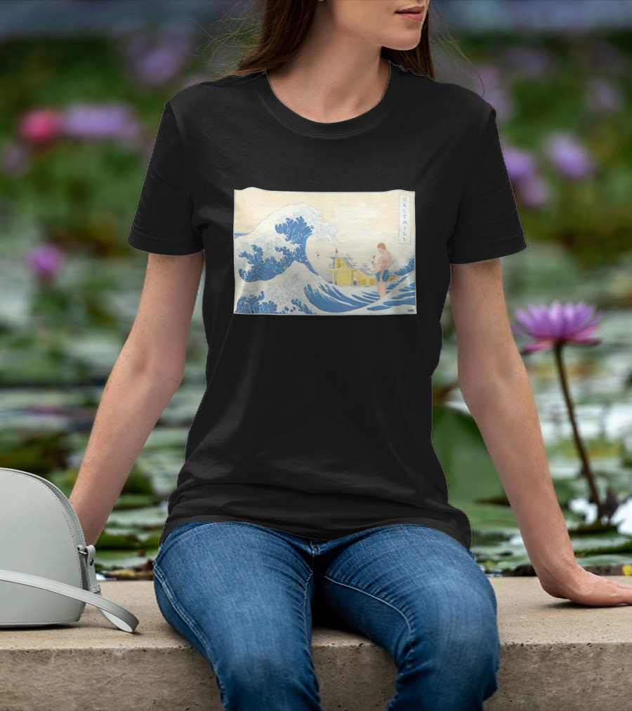 The Great Wave Salthill Swimmer And Diving Board Scene T-Shirt