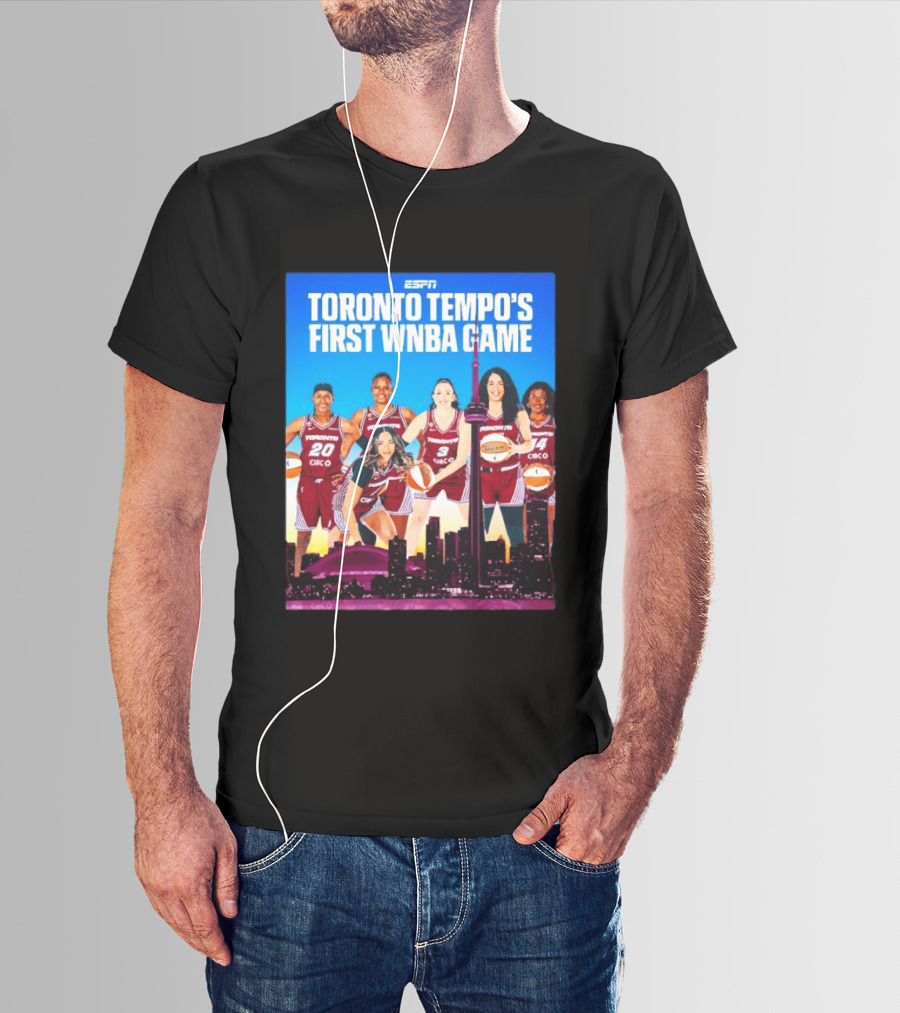 Toronto Tempos First WNBA Game ESPN Basketball Team Event T-Shirt