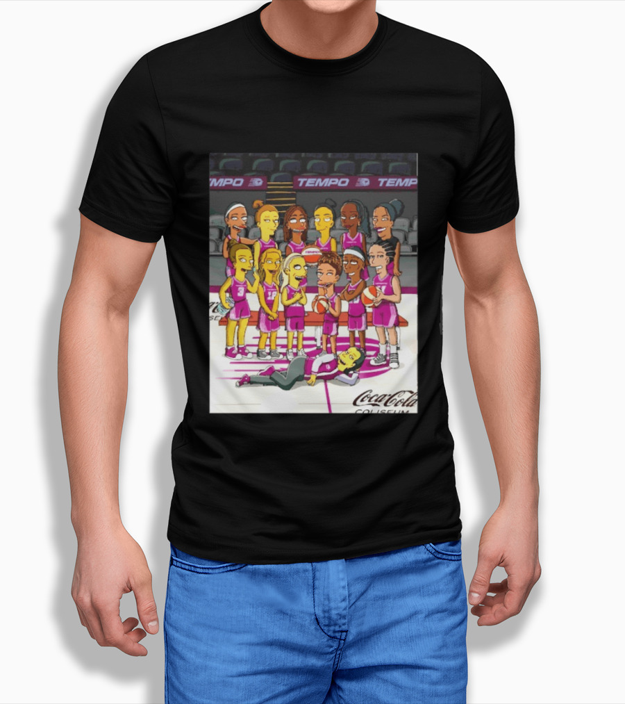 Toronto Tempo WNBA Coca Cola Coliseum The Simpsons Basketball Team T-Shirt