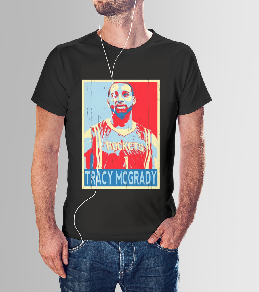 Tracy McGrady Rockets Houston NBA Basketball T-Shirt