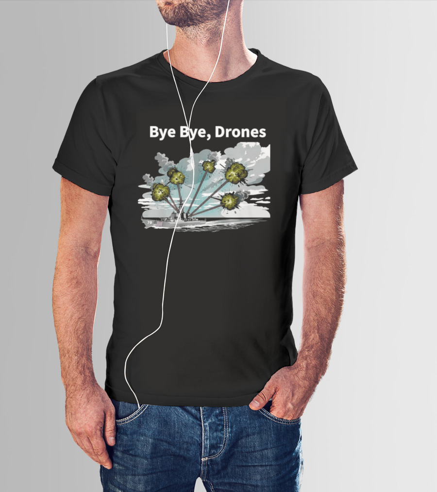 Bye Bye Drones Yellow Flower Cloud T-Shirt