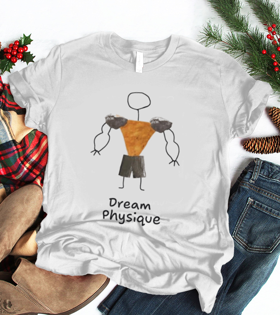 Boulder Shoulders Nacho Back Dream Physique Stick Figure Drawing T-Shirt