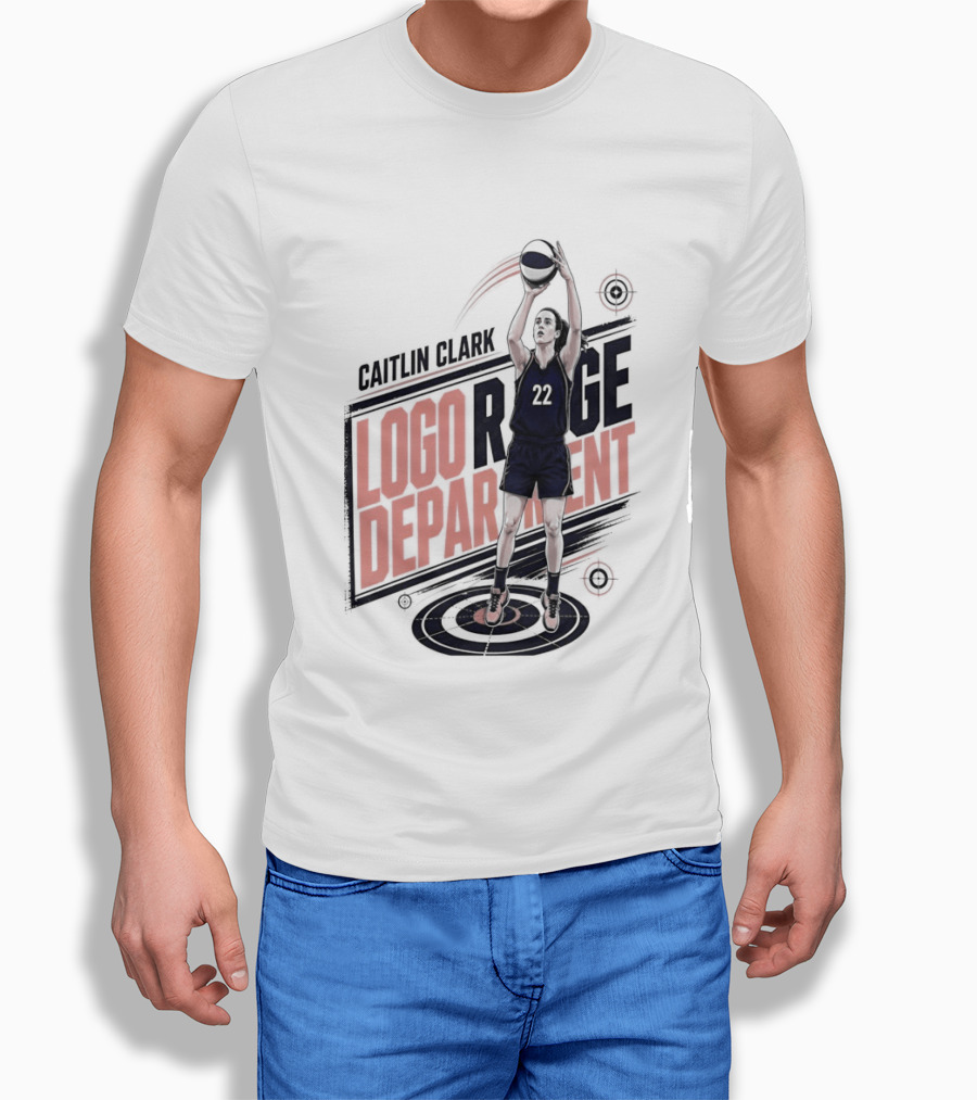 Caitlin Clark 22 Indiana Fever WNBA Logo Range Department T-Shirt