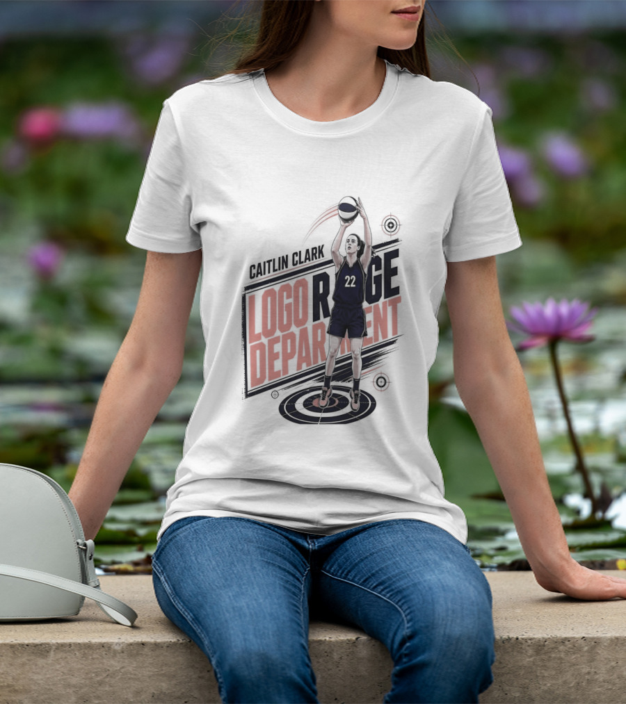 Caitlin Clark 22 Indiana Fever WNBA Logo Range Department T-Shirt