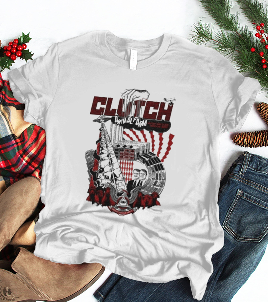 CLUTCH Animal Farm Orwellian Imagery With Windmill And Pig Revolution T-Shirt