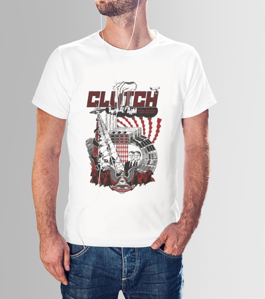 CLUTCH Animal Farm Orwellian Imagery With Windmill And Pig Revolution T-Shirt