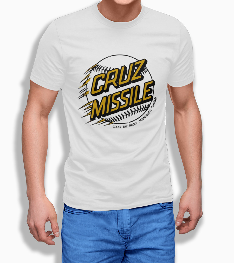 Cruz Missile Clear The Deck Cannonball Coming Baseball T-Shirt