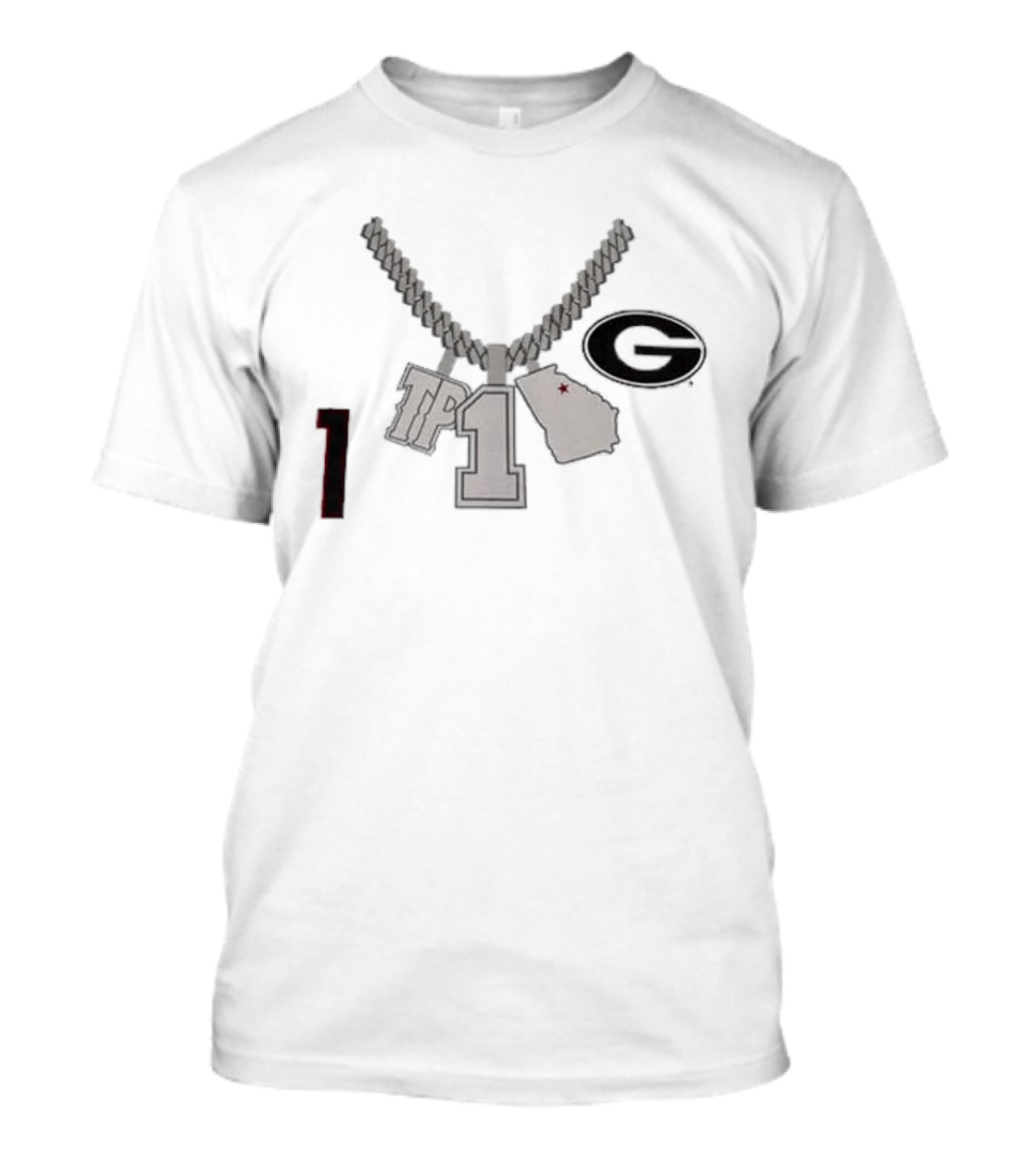 Georgia G TP 1 Necklace Map Design By Tre Phelps T-Shirt