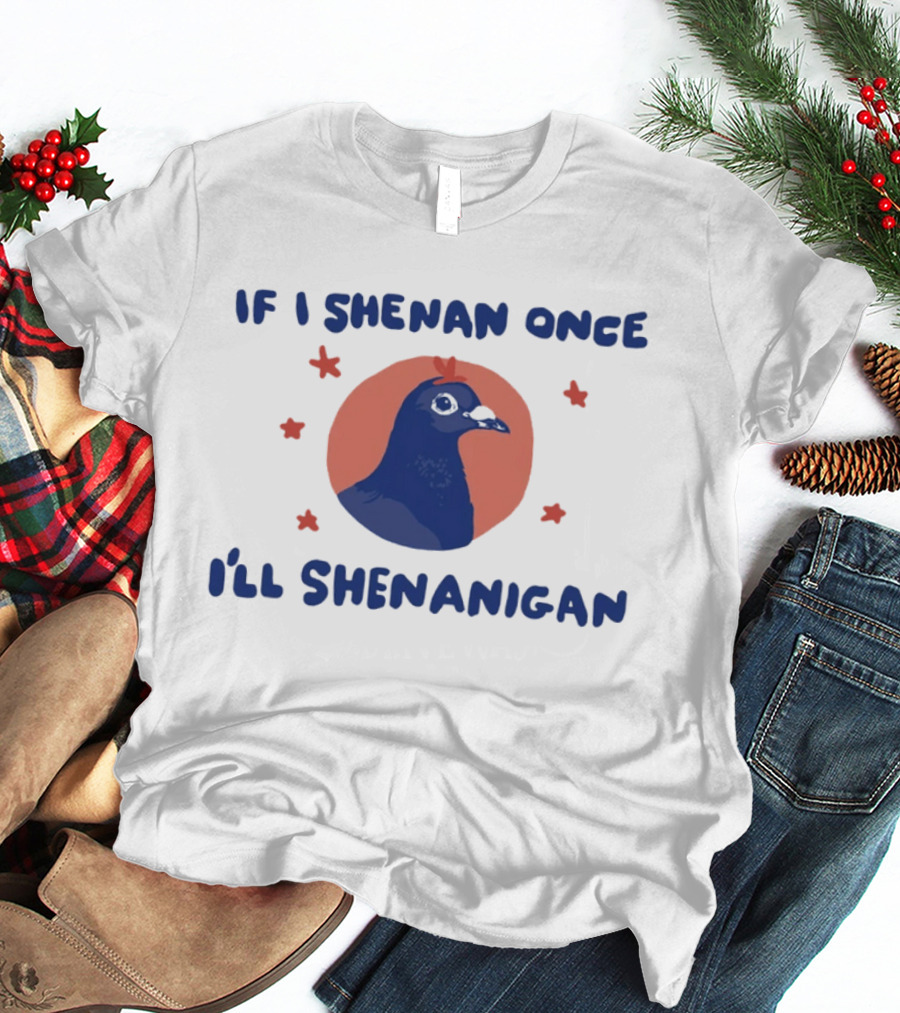 If I Shenan Once I'll Shenanigan Funny Pigeon Humor T-Shirt