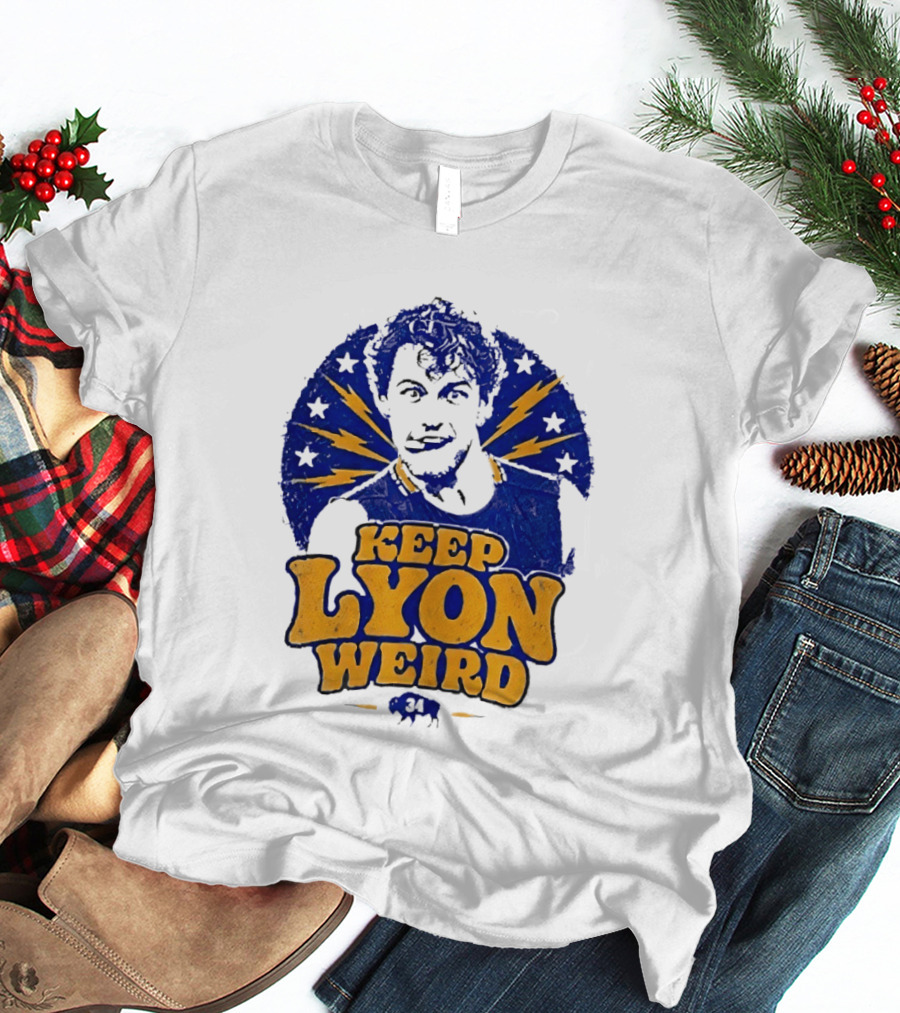 Keep Lyon Weird Hockey Player 34 Buffalo Sabres Lightning Stars T-Shirt