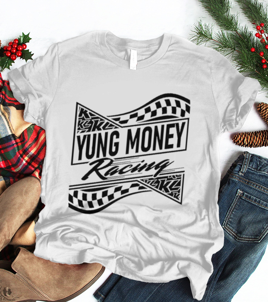 Yung Money Racing Checkered Flag Kyle Larson T-Shirt