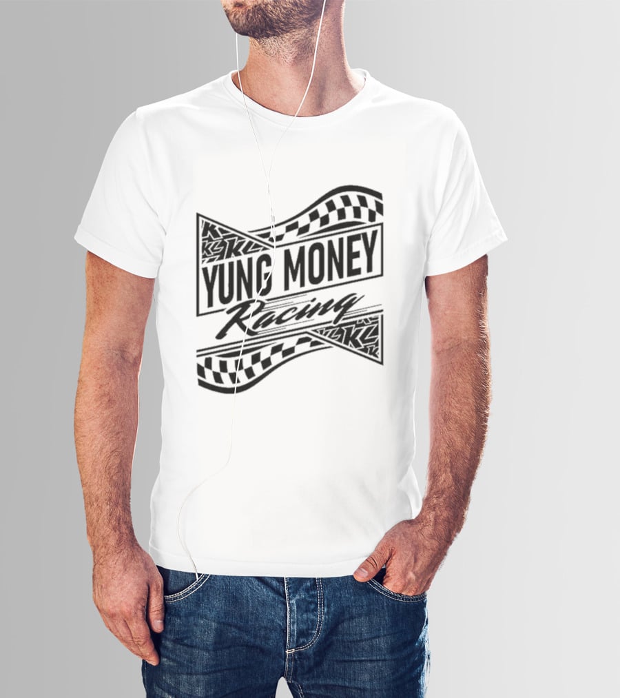 Yung Money Racing Checkered Flag Kyle Larson T-Shirt