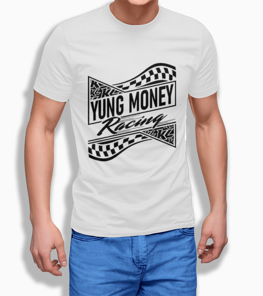 Yung Money Racing Checkered Flag Kyle Larson T-Shirt