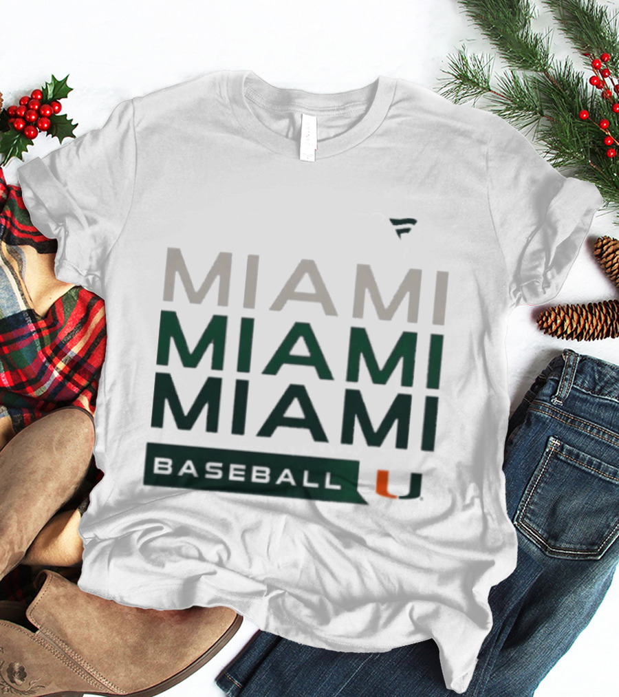 Miami Hurricanes Baseball Hype Tri Blend Miami U T-Shirt